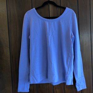 Detail back lavender workout pullover